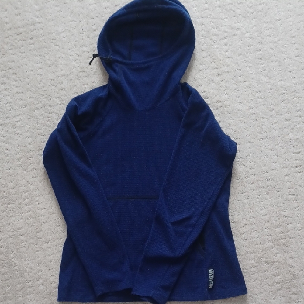 Melanzana Micro Grid Hoodie - Blue - Women's Small